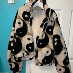 Urban Outfitters Black and White Sherpa Jacket